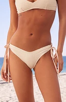 ONEONE Ivory Halsey Knit Tie Side Bikini Bottom