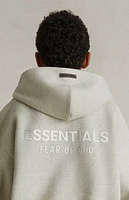 Fear of God Essentials Kids Heather Stone Full Zip Fleece Hoodie