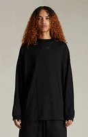 Fear of God Essentials Jet Black Long Sleeve T-Shirt