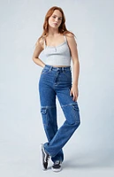 PacSun Dark Indigo '90s Boyfriend Cargo Jeans