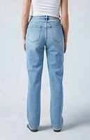 PacSun Medium Blue Asymmetrical Dad Jeans