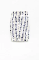 PacSun Blue Flower Stripe 4.5" Swim Trunks