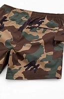 Pacsun Camo Cargo 6.5" Swim Trunks