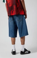 PacSun Dark Indigo Extreme Baggy Denim Shorts