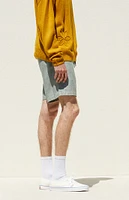 PacSun Olive Textured Volley Shorts