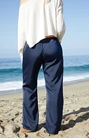 John Galt Navy Anastasia Wide Leg Pants