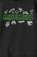 Kids Minecraft Doodle Logo Crew Neck Sweatshirt