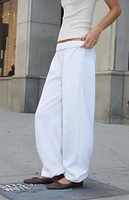 John Galt White Rosa Sweatpants