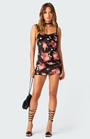 Portofino Printed Sheer Lace Mini Dress