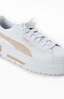 Puma Women's Beige Mayze Crashed Sneakers