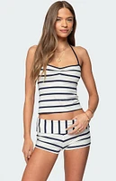 Edikted Lorenza Striped Halter Top