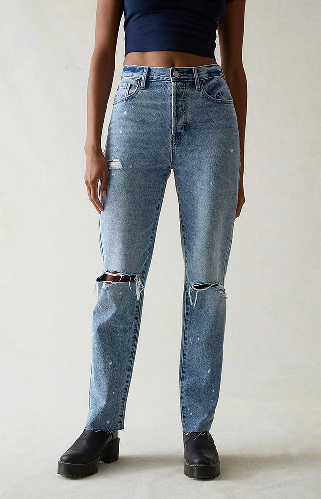 PacSun Eco Light Indigo Ripped Dad Jeans