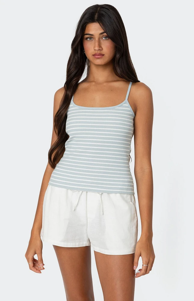 Edikted Gretta Striped Ribbed Tank Top