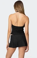 Edikted Karine Pinstripe Halter Top