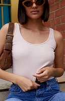 John Galt Pink Sheena Cropped Tank Top