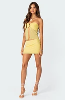 Edikted Cyrene Split Front Sheer Mesh Top