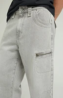 PacSun Gray Zip Baggy Jeans