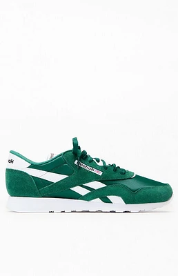 Reebok Dark Green Classic Nylon Vintage Suede Shoes