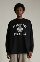 Fear of God Essentials Black University Long Sleeve T-Shirt