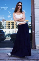 John Galt Navy Izzy Maxi Skirt