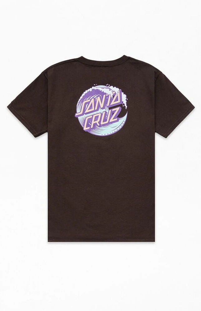 Santa Cruz Kids Brown Wave Dot T-Shirt