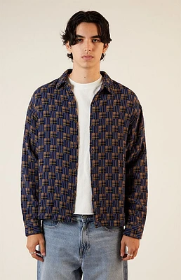 Pacsun Washed Cropped Camp Flannel Shirt