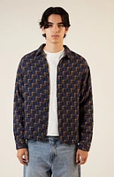 PacSun Washed Cropped Camp Flannel Shirt