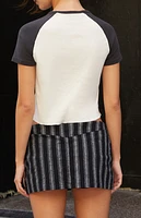 John Galt Black & White Louisa Mini Skort