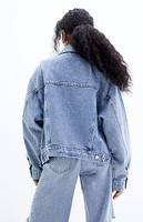 PacSun Medium Indigo Relaxed Denim Trucker Jacket