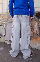 Pacsun Kids Gray Baggy Cargo Jeans