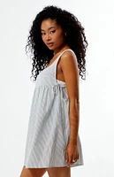 Your Favorite Striped Bow Front Babydoll Dress