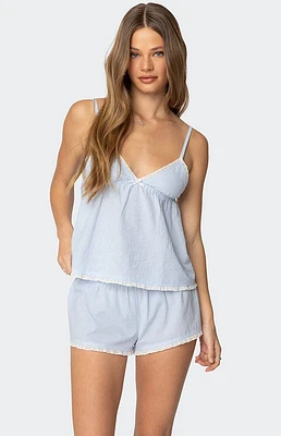 Edikted Danna Pinstripe Babydoll Tank Top