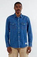 Wrangler x PacSun Western Denim Long Sleeve Shirt