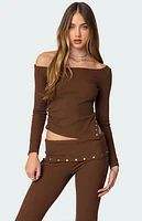 Edikted Aries Studded Asymmetric Top