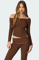 Edikted Aries Studded Asymmetric Top