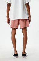 PacSun Rose Nylon Collegiate 6.5" Swim Trunks