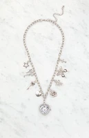 LA Hearts Heart Watch Charm Necklace