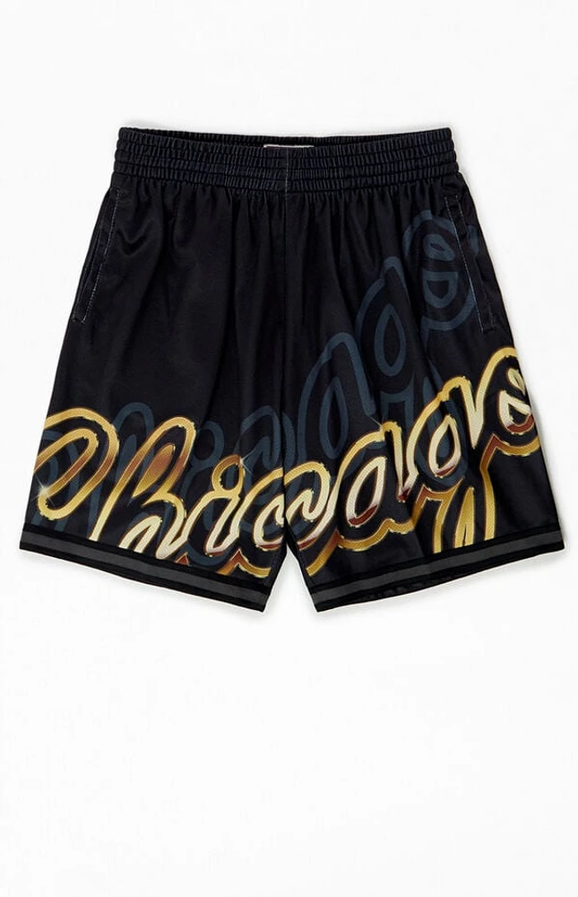 Mitchell & Ness Chicago Bulls Big Font Mesh Basketball Shorts