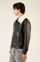 Pacsun Sherpa Collar Faux Leather Jacket