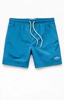 PacSun Blue Collegiate 6.5'' Swim Trunks