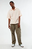 PacSun Cropped Boxy Gauze Camp Shirt