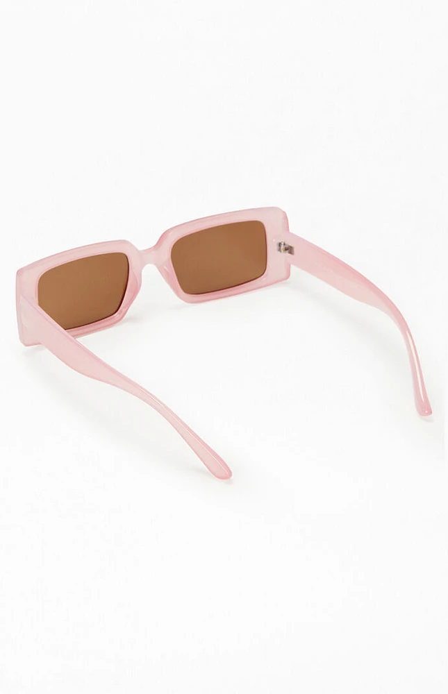 PacSun Pink Square Plastic Sunglasses