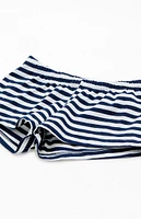John Galt Blue & White Striped Boxer Boyshorts