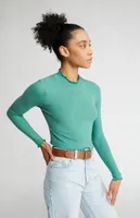PacCares Chocolate Chip Cozy Mock Neck Top
