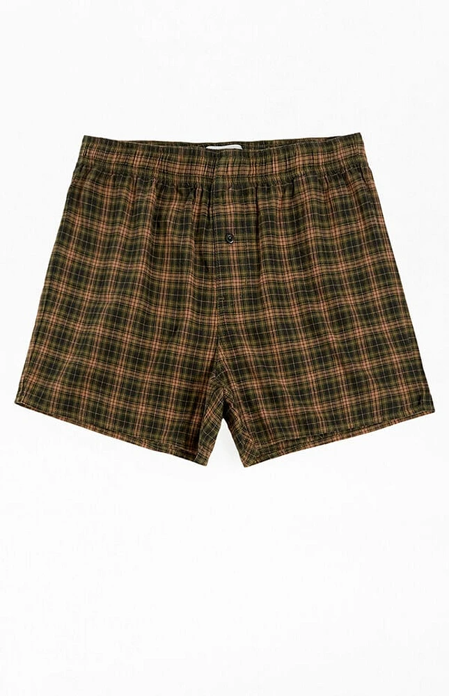 Pacsun Green Plaid Boxer Shorts