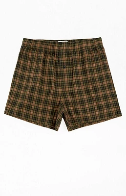 Pacsun Green Plaid Boxer Shorts