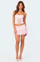 Edikted Lex Satin & Lace Corset