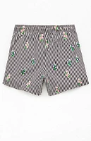 Pacsun Striped Bouquet 4.5" Swim Trunks