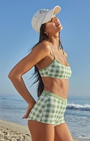 Amor y Besos Green Plaid Toledo Swim Shorts