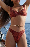 PacSun Eco Animal Print Sahara Underwire Bralette Bikini Top